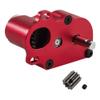 Aluminum Transmission Gearbox for II III 1/10 Crawler Compatible with Low Center of Gravity Lightweight Metal Chassis Gear B(red) view 1