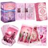 XSYLOHXL Oil Painting Pink Tarot Cards with Unique Foil Edge and Guide Book Original Guided Tarot Deck for Beginner and Experts Reading for Love Career Self-Care Etc Pretty Box Included view 1