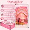 XSYLOHXL Oil Painting Pink Tarot Cards with Unique Foil Edge and Guide Book Original Guided Tarot Deck for Beginner and Experts Reading for Love Career Self-Care Etc Pretty Box Included view 4