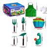 Kids Garden Tools, Portable, 9-Piece Set, Soil Loosening Planting Sand Shovel, Children Gardening Kit, Hands-On Discovery, for Yard and Nursery Children Boys Girls view 4