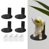 AlluraPet 4Pcs Acrylic Wall Shelves for Figures & Plants - Modern Display Stand for Living Room Office- Black view 3