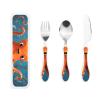 3-Piece Kids Silverware Set, Stainless Steel Reusable Children Safe Knife Spoon Fork Set With Storage Case Octopus Children Flatware Set For Kids Lunch Box view 1
