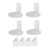 AlluraPet 4Pcs Acrylic Wall Shelves for Figures & Plants - Modern Display Stand for Living Room Office- White view 1