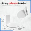 AlluraPet 4Pcs Acrylic Wall Shelves for Figures & Plants - Modern Display Stand for Living Room Office- White view 2