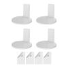 AlluraPet 4Pcs Acrylic Wall Shelves for Figures & Plants - Modern Display Stand for Living Room Office- White view 3