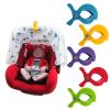 20Pcs Colorful Car Seat Accessories Plastic Pushchair Toy Clip Pram Stroller Peg to Hook Cover Blanket(Yellow) view 3
