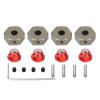 Alloy 14mm Wheel hex hub Adapter/M4 Serrated Lock nut for 1/10 ARRMA 3s&Mega550 Vorteks Senton Granite Big Rock Part(Navy Blue) view 4