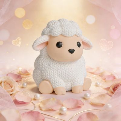 3D Printed Animals, Knitted Sheep for Mother's Day, 3D Printed Desktop Ornament, 3D Animals Decor for Living Room Tabletop Creative Home Decoration Exquisite Craft Gift ,Collectibles for Adults