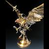 3D Metal Puzzle for Adult, Steampunk Style Eagle Model with LED Lighting, Creative Assembly, Trendy Display for Desk Display, Home & Office Decor, Gift for Adults and Teens, 650PCS view 2