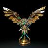 3D Metal Puzzle for Adult, Steampunk Style Eagle Model with LED Lighting, Creative Assembly, Trendy Display for Desk Display, Home & Office Decor, Gift for Adults and Teens, 650PCS view 4