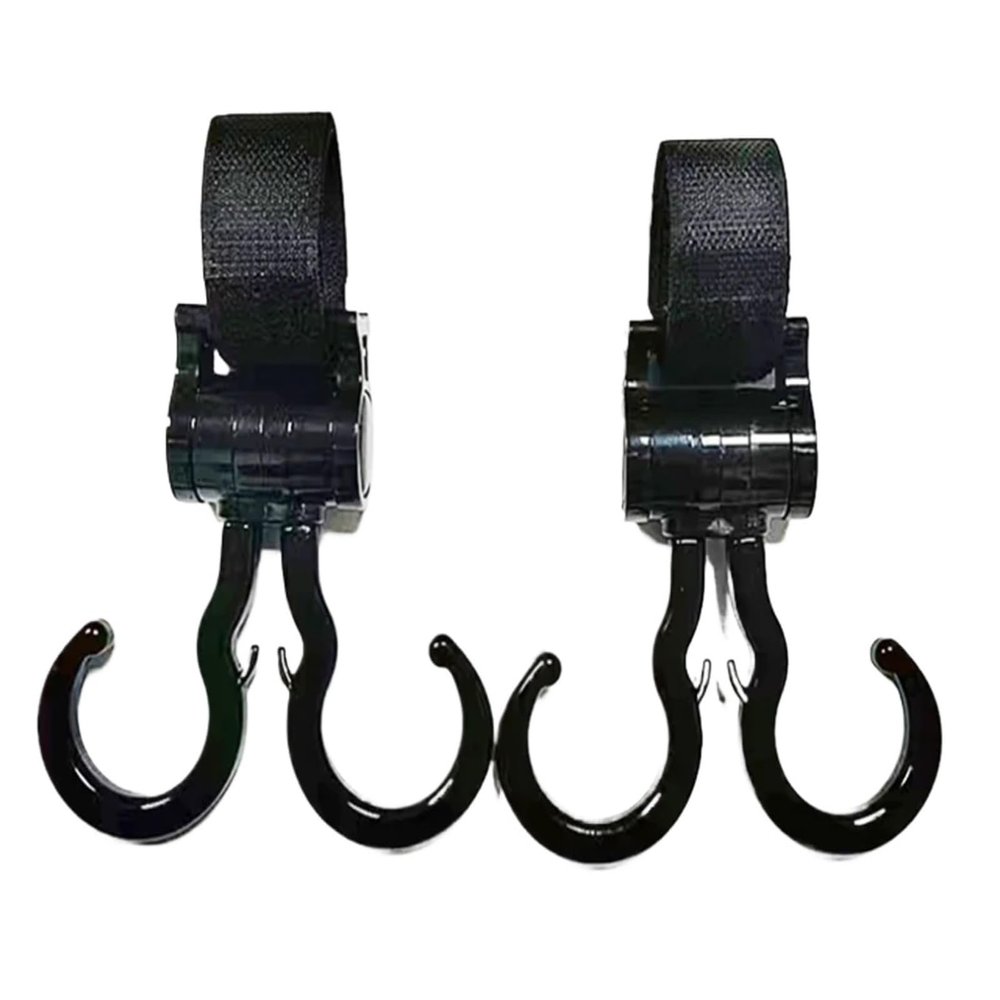15pcs 360 Rotating Stroller Hooks Heavy-Duty Cart Bike Hanger Multipurpose Travel Organizer Compatible with Pram
