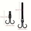 15pcs 360 Rotating Stroller Hooks Heavy-Duty Cart Bike Hanger Multipurpose Travel Organizer Compatible with Pram view 4