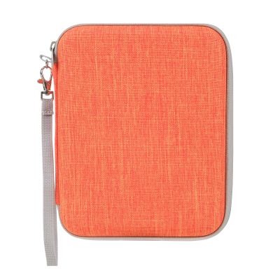 Jeachan Card Case for Yoto cards, Soft Portable Folder with Zipper & 80 Pockets Player & Mini Audiobook Cards, Card Binder Holder with Sleeves for Travel (Orange)