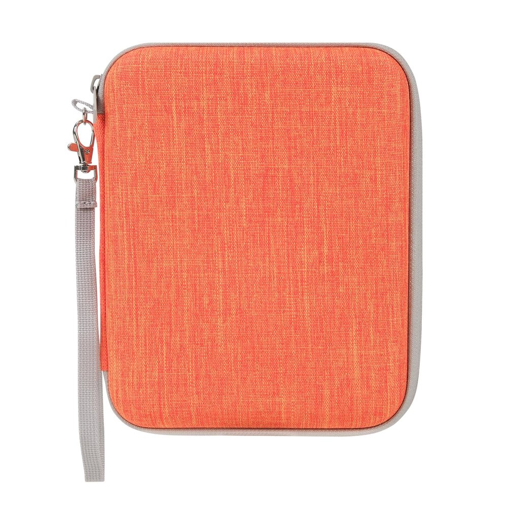 Jeachan Card Case for Yoto cards, Soft Portable Folder with Zipper & 80 Pockets Player & Mini Audiobook Cards, Card Binder Holder with Sleeves for Travel (Orange)