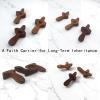 Handmade 10Pcs Wooden Cross Fidget Bulk with Organza Bags - Stress Relief Pocket Cross My Heart for Christian, Relieve Anxiety Comfort for Clutching, Clinging and Praying (10Pcs-Cross-Round-Brown 585) view 2