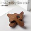 Handmade 10Pcs Wooden Cross Fidget Bulk with Organza Bags - Stress Relief Pocket Cross My Heart for Christian, Relieve Anxiety Comfort for Clutching, Clinging and Praying (10Pcs-Cross-Round-Brown 585) view 4