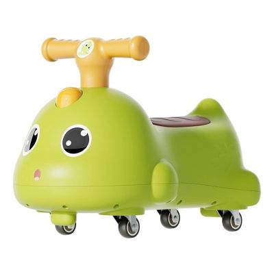 Wiggle cart Kids Push Car Dinosaur Themed Wiggle Car Ride On Toys with Under Seat Storage, for Indoor Outdoor Play