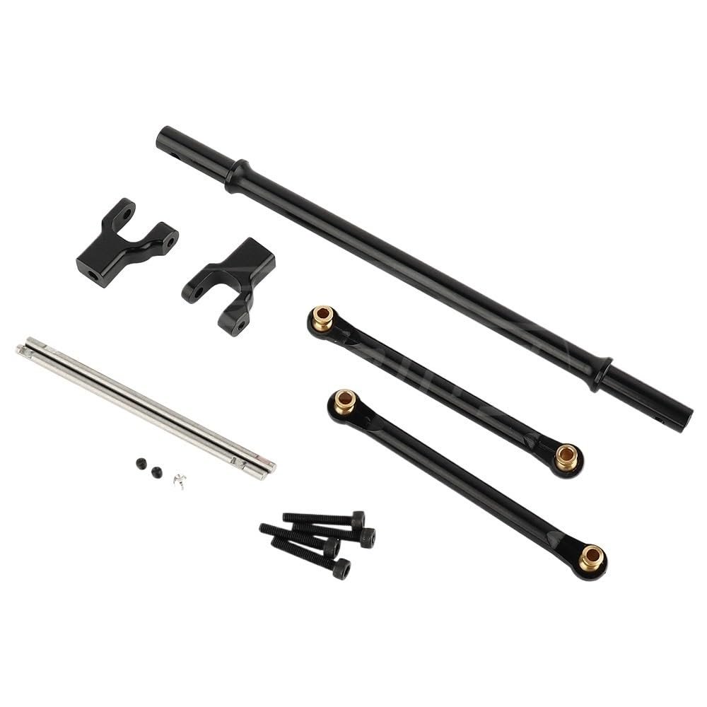 Aluminum Rear Anti-Tilt Rod Set for AXIAL RBX10 Ryft AXI03005 4WD 1/10 RC Crawler Car Upgrade Parts Metal for RC Car Bar Set(Black)