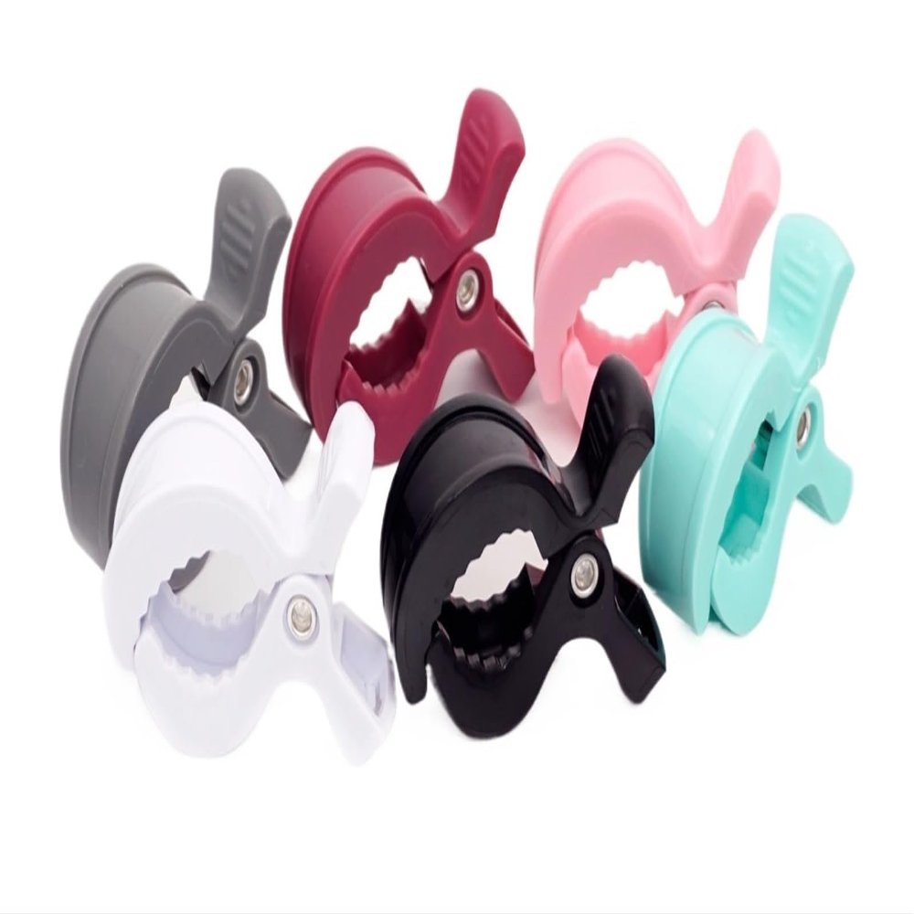 20pcs Lamp Pram Stroller Hanger Pegs to Hook Clips Muslin Seat Cover Car Organizer Play Gym Accessories(Black)