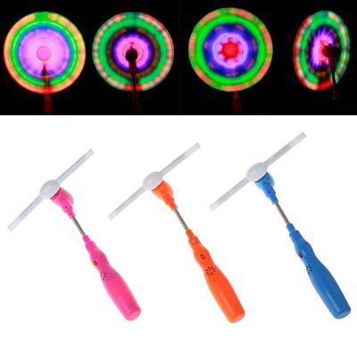 LED Musical Stick Windmill Toy Pinwheel with Flashing & Colorful Light Holiday Party Favorite Gift Garden Windmill