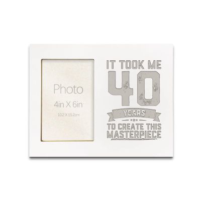 40th Birthday Gag Gifts Ideas Funny 40 Yearss Olds Joke picture frame for desk