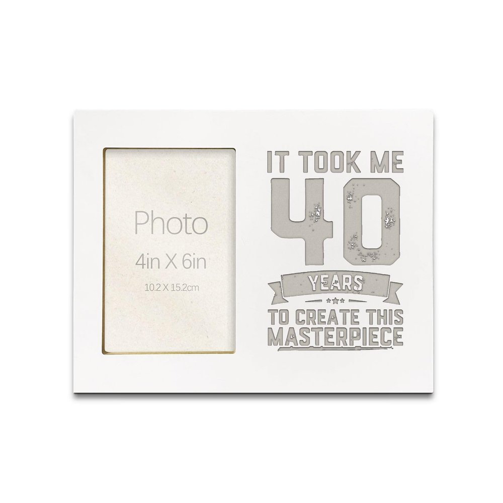 40th Birthday Gag Gifts Ideas Funny 40 Yearss Olds Joke picture frame for desk