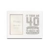 40th Birthday Gag Gifts Ideas Funny 40 Yearss Olds Joke picture frame for desk view 1