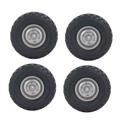 1/16 Scale RC Car Tires (4 Pack) - Soft Replacement Tire Set for WPL B14 C44 C14 RC Vehicles- Argent