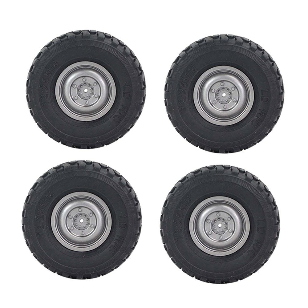 1/16 Scale RC Car Tires (4 Pack) - Soft Replacement Tire Set for WPL B14 C44 C14 RC Vehicles- Argent