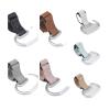 6 Pcs PU Baby Stroller Hooks Solid Color Cart Organizer Hanging Hook Cartoon Accessories(Khaki) view 1