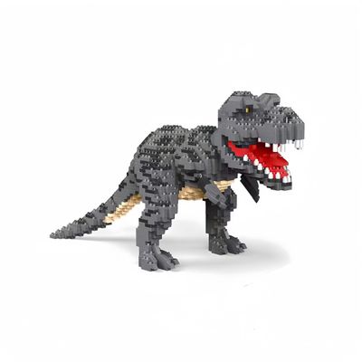 alltogetho Dinosaur Building Kit: 1500PCS T-Rex Micro Mini Blocks with Fierce Fangs & Tabby Cat's Docile Vibe - Challenging Dino Puzzle, Engaging Assembly Toy for Home Decor & Hobby Enthusiasts