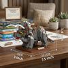 alltogetho Micro Mini Triceratops Building Toy Set - White 3-Horned Cretaceous Dinosaur Model, Educational STEM Kit for Kids 8+, Adult Stress Relief Decor & Unique Dino Gift view 2