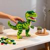 1500pcs Realistic 8 inch Green Velociraptor Micro Blocks - Snap-Together Dinosaur Bricks, Engaging Dino Puzzle Assembly Toy, Perfect Home Decor Accent & Gift for Dinosaur Lovers view 2