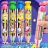 4pcs Multicolor Crayon Pen, 8 Color Multi Color Crayons Pen, Art Supplies Kids Party Favors view 2