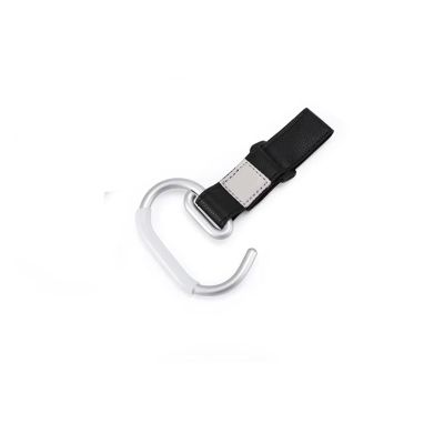 4pcs Aluminum Alloy Baby Stroller Hook Accessories Rotatable Cart Bag Clip for Sundries Organizer(Black Silver)