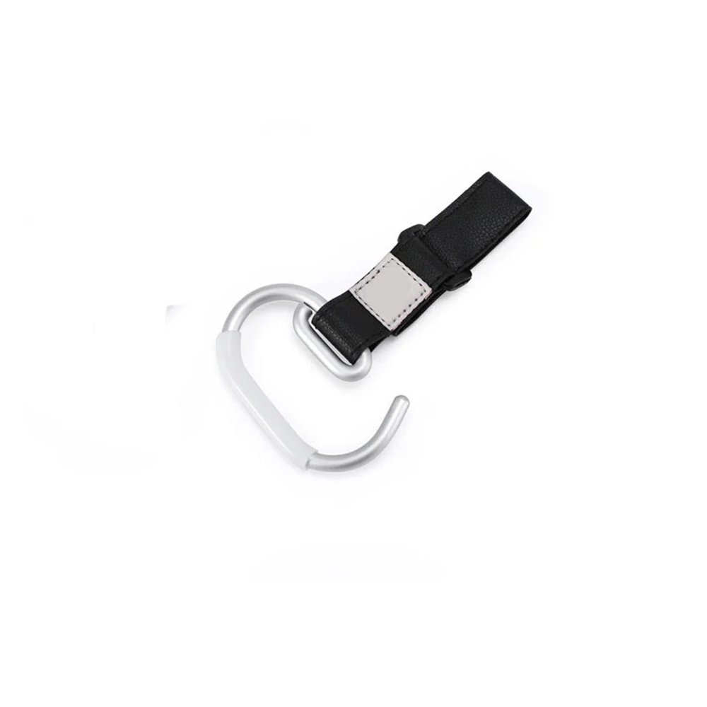 4pcs Aluminum Alloy Baby Stroller Hook Accessories Rotatable Cart Bag Clip for Sundries Organizer(Black Silver)