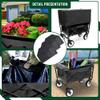 Heavy-Duty Collapsible Wagon Cart with All-Terrain Wheels and Secure Strapping System for Outdoor Transport (Black + Steel) view 4