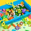Cinrobiye 283 Pcs Sensory Craft Activity Set with Mini Garden Theme Pieces, Flowers, Ladybugs and Tools for Sorting and Counting Educational Creative Learning Kit Bulk Set view 3