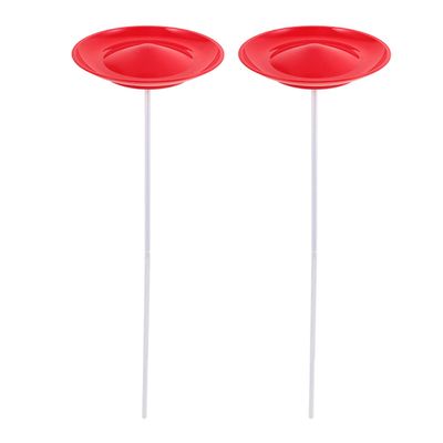 BESPORTBLE 2pcs Performance Spinning Plate Juggling Set with Sticks for Circus Stage Shows and Acrobatic Training, Lightweight Balanced Plastic Plates for Adults and Beginners