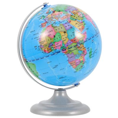 Beaupretty Decorative Rotating Desk Globe 16cm Small Terrestrial Globe Ornament for Office and Student Learning Educational Geography