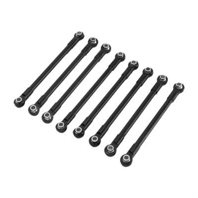 RC Car Chassis Link Rod Replacement for 1/12 H12Y - 8X Metal DIY Accessory Easy to Install Repair- Black