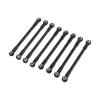 RC Car Chassis Link Rod Replacement for 1/12 H12Y - 8X Metal DIY Accessory Easy to Install Repair- Black view 3