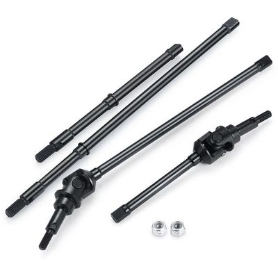 MIGHTY SCAPERS Steel Front/Rear Axle Drive Shaft Compatible with RBX10 AXI03005 1/10 Scale RC Crawler Car Model Upgrade Parts(Front and Rear)