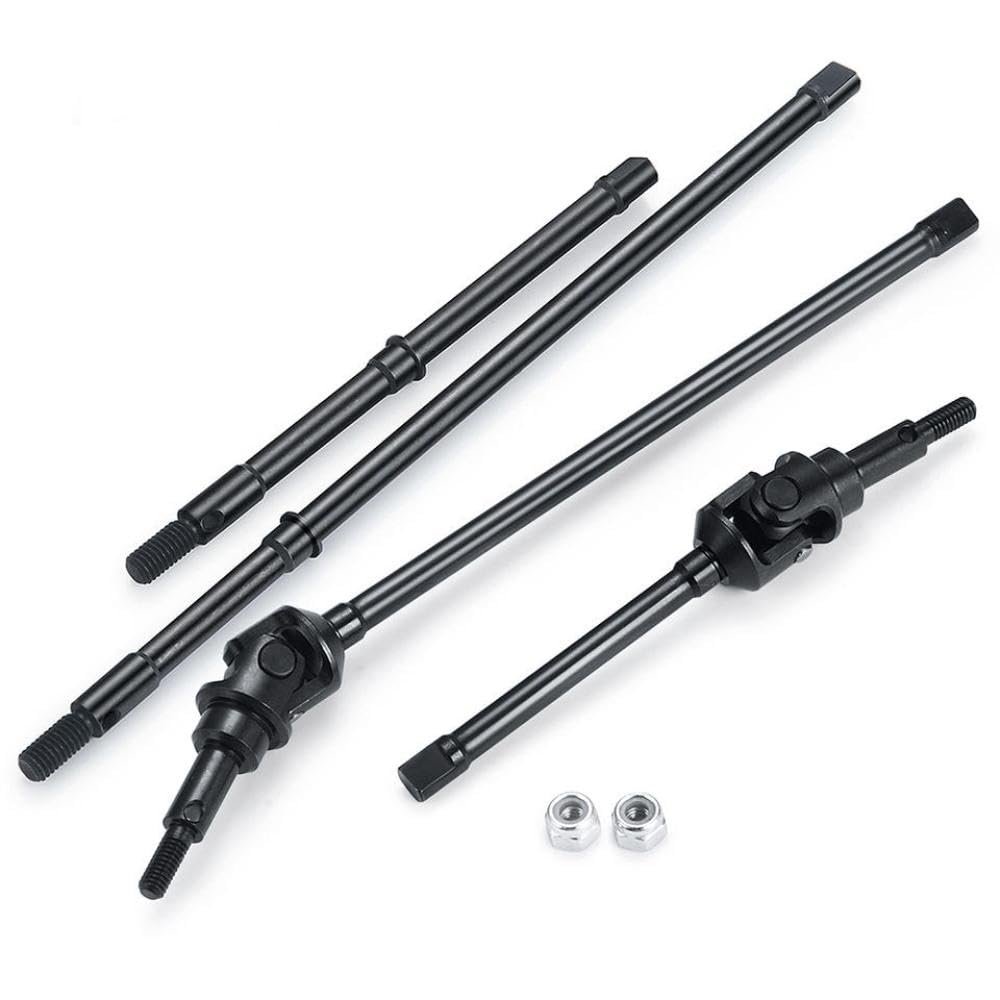 MIGHTY SCAPERS Steel Front/Rear Axle Drive Shaft Compatible with RBX10 AXI03005 1/10 Scale RC Crawler Car Model Upgrade Parts(Front and Rear)