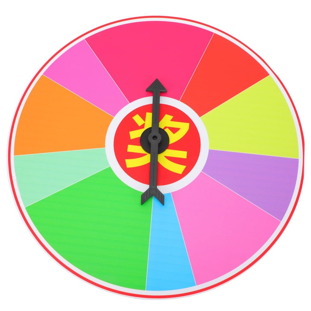 Abaodam Party Prize Wheel Game Prop 40cm Spinning Draw Turntable and Adults Carnival Festival Supplies