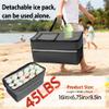 Versatile Folding Wagon with Bench Seat  Heavy-Duty Steel Frame, All-Terrain Balloon Wheels, 500 lb Capacity for Camping, Beach, and Outdoor Use (Gray + Steel) view 3
