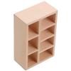Vaguelly Miniature Cabinet Furniture Model, Wooden Miniature Bookcase for Dollhouse Accessories, 7-Compartment Mini Wood Furniture for Creative Dollhouse Scene view 1