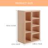 Vaguelly Miniature Cabinet Furniture Model, Wooden Miniature Bookcase for Dollhouse Accessories, 7-Compartment Mini Wood Furniture for Creative Dollhouse Scene view 2