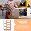 Vaguelly Miniature Cabinet Furniture Model, Wooden Miniature Bookcase for Dollhouse Accessories, 7-Compartment Mini Wood Furniture for Creative Dollhouse Scene view 3
