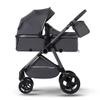 2 in 1 Baby Stroller, High Landscape Infant Stroller Pram Foldable Pushchair with Adjustable Canopy, Storage Basket, Suspension Wheels,5-Point Harness,Mom Bags (Gray Tube Gray) view 1